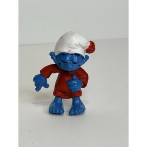 Smurfs Sleeping Sleepy Smurf PVC Figure Schleich Peyo 1982 - Smurf Only